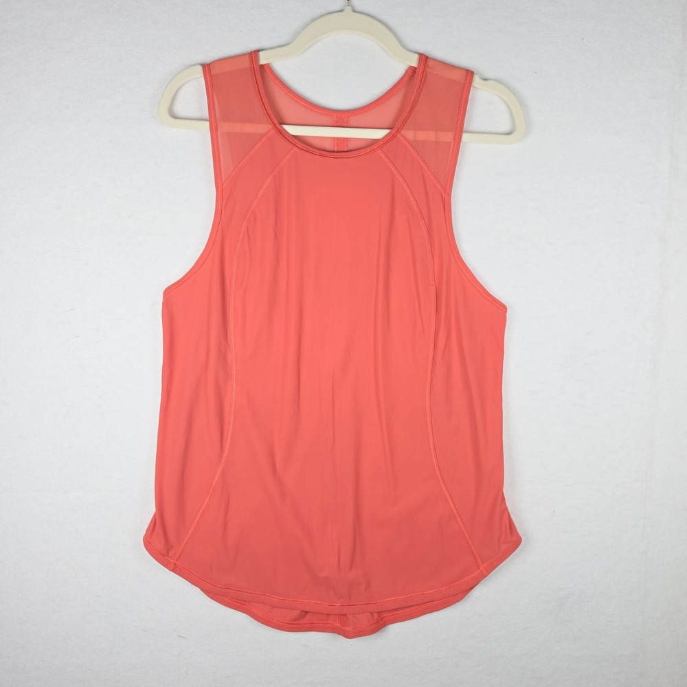 Lululemon Sculpt Tank II Coral Mesh Keyhole Back Athletic Top Size Unknown